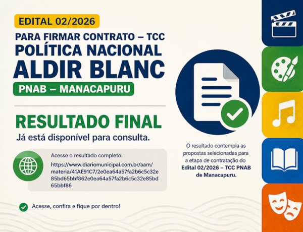 Resultado Final do Edital nº 02/2026 – TCC